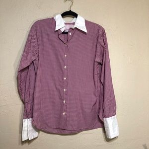 Pink Thomas Pink Gingham Button Down Shirt